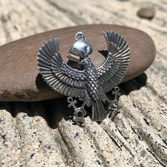 Ra Egyptian Sun God Falcon Pendant/Necklace
