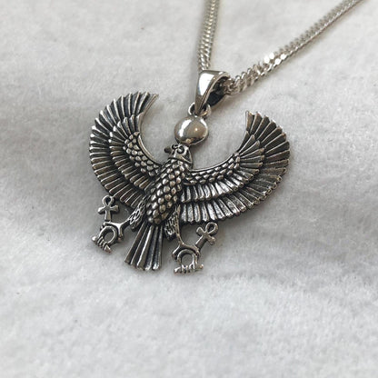 Ra Egyptian Sun God Falcon Pendant/Necklace