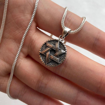 Handcrafted 925 Sterling Silver Star of David Hebrew Jewish Magen Pendant/Necklace Jewelry VINTZ