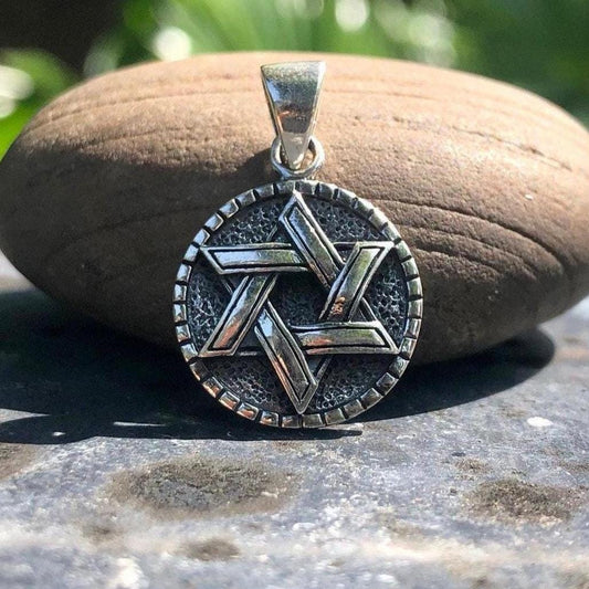 Handcrafted 925 Sterling Silver Star of David Hebrew Jewish Magen Pendant/Necklace Jewelry VINTZ