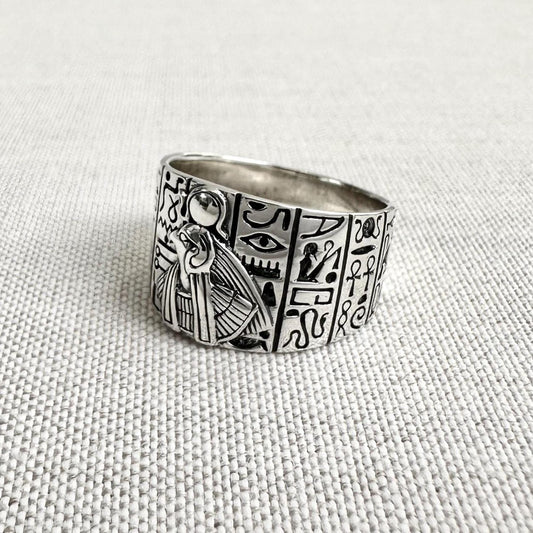 Ra Egyptian Sun God King Egypt Deity Falcon Talisman Ring