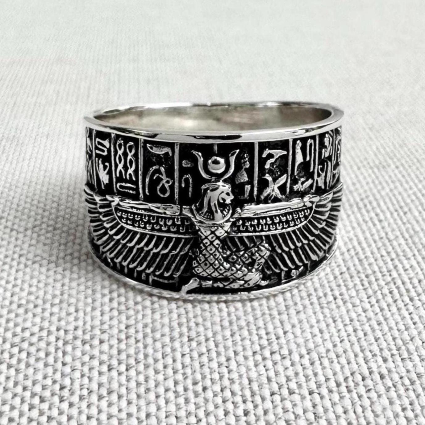 Isis Egyptian Goddess Egypt Deity Aset Talisman Ring