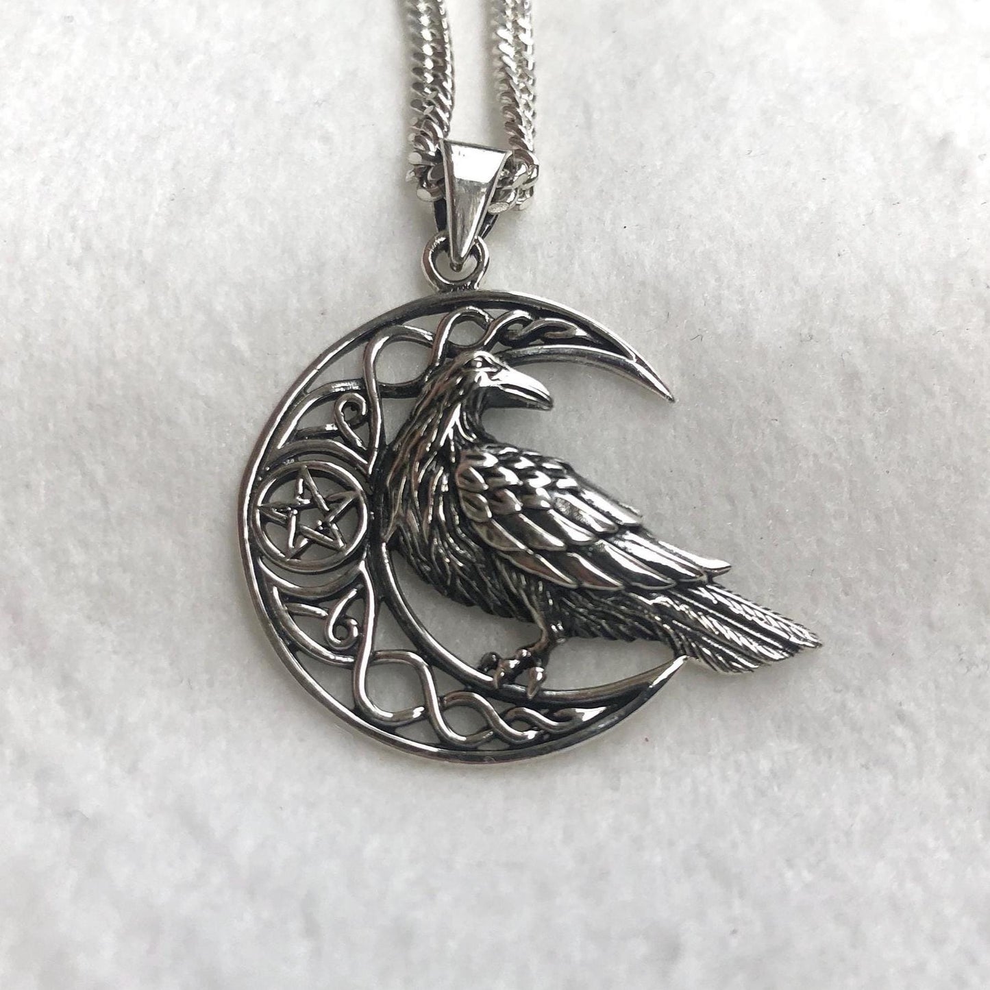 Odin's Raven Viking Crow Bird Pendant/Necklace