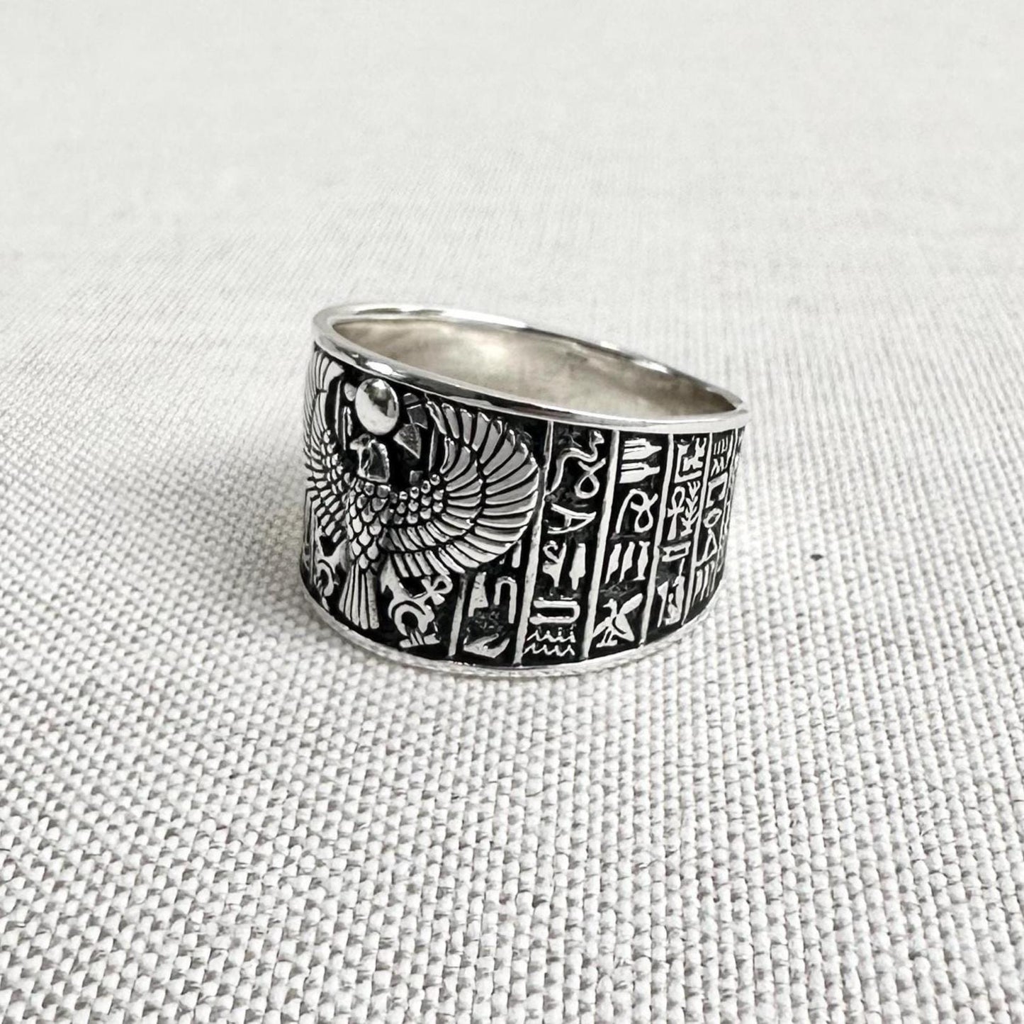 Horus Egyptian Sky God Falcon Ring