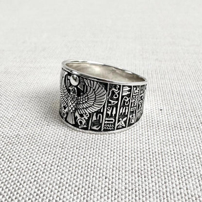 Horus Egyptian Sky God Falcon Ring