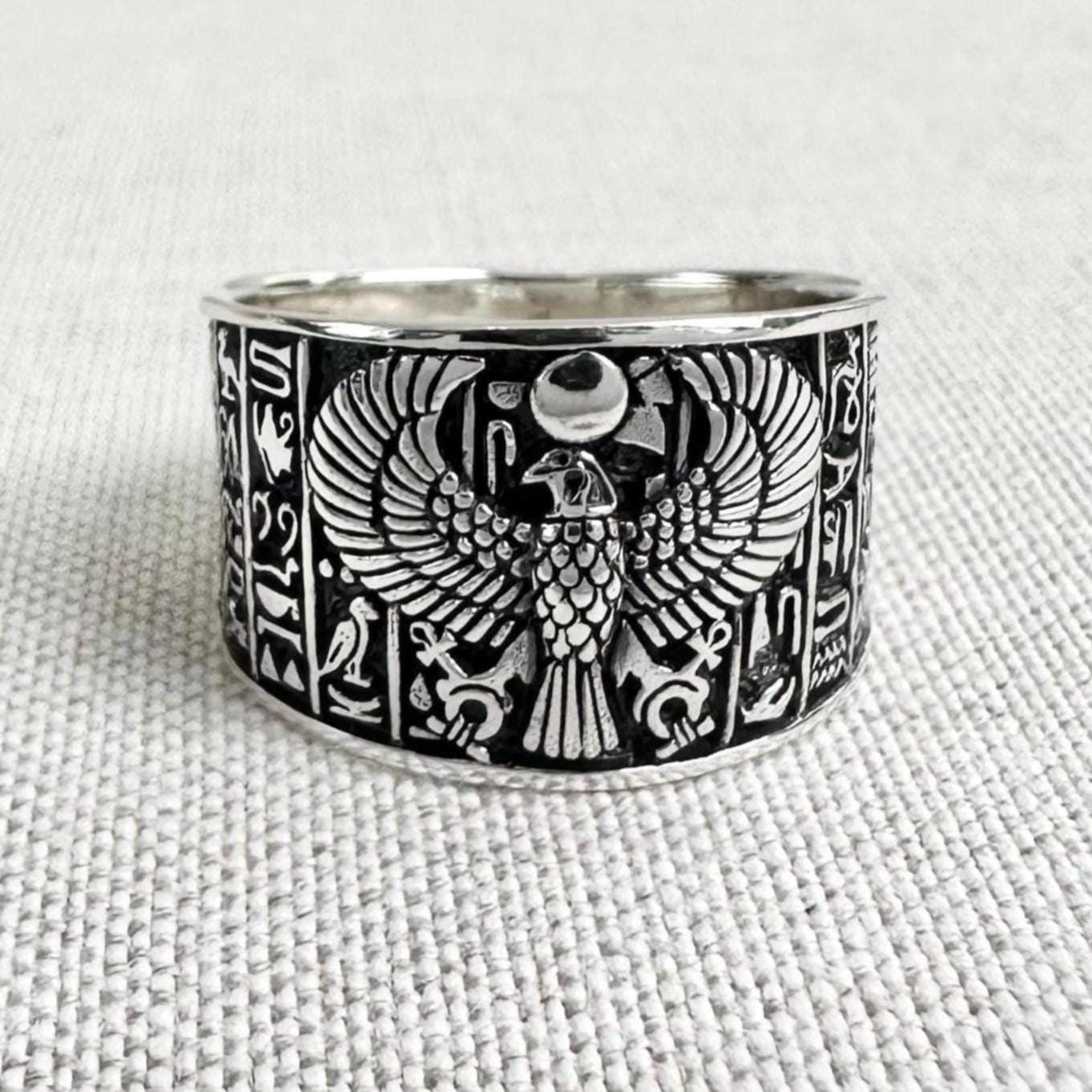 Horus Egyptian Sky God Falcon Ring
