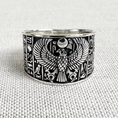 Horus Egyptian Sky God Falcon Ring