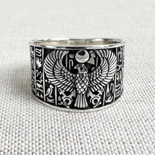 Horus Egyptian Sky God Falcon Ring