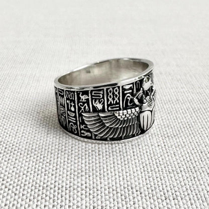 Scarab Ancient Egyptian Beetle Bug Ring