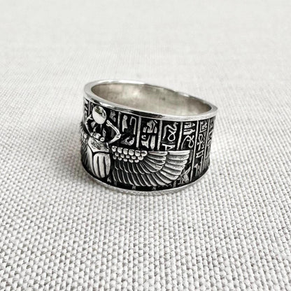 Scarab Ancient Egyptian Beetle Bug Ring