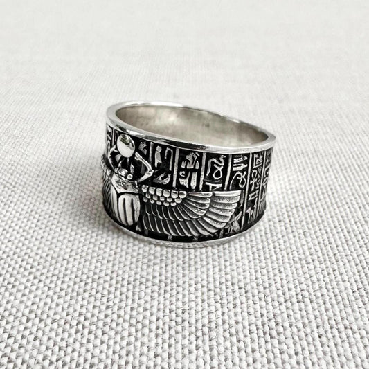 Scarab Ancient Egyptian Beetle Bug Ring