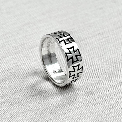 Templar Cross Knight Seal Christian Crusader Ring