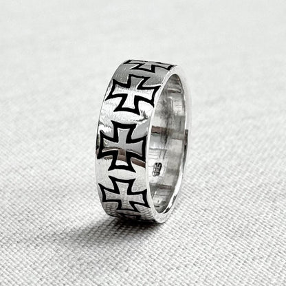 Templar Cross Knight Seal Christian Crusader Ring