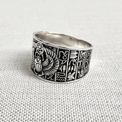 Scarab Ancient Egyptian Beetle Bug Ring