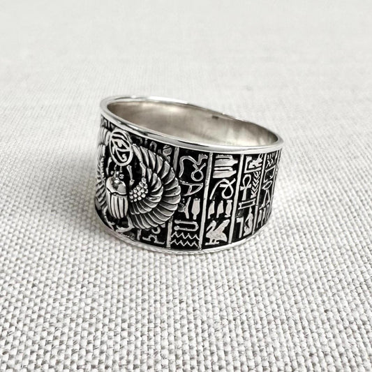 Scarab Ancient Egyptian Beetle Bug Ring