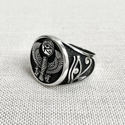Horus Egyptian Sky God Falcon Deity Talisman Ring