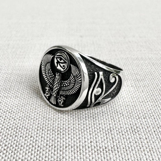 Horus Egyptian Sky God Falcon Deity Talisman Ring
