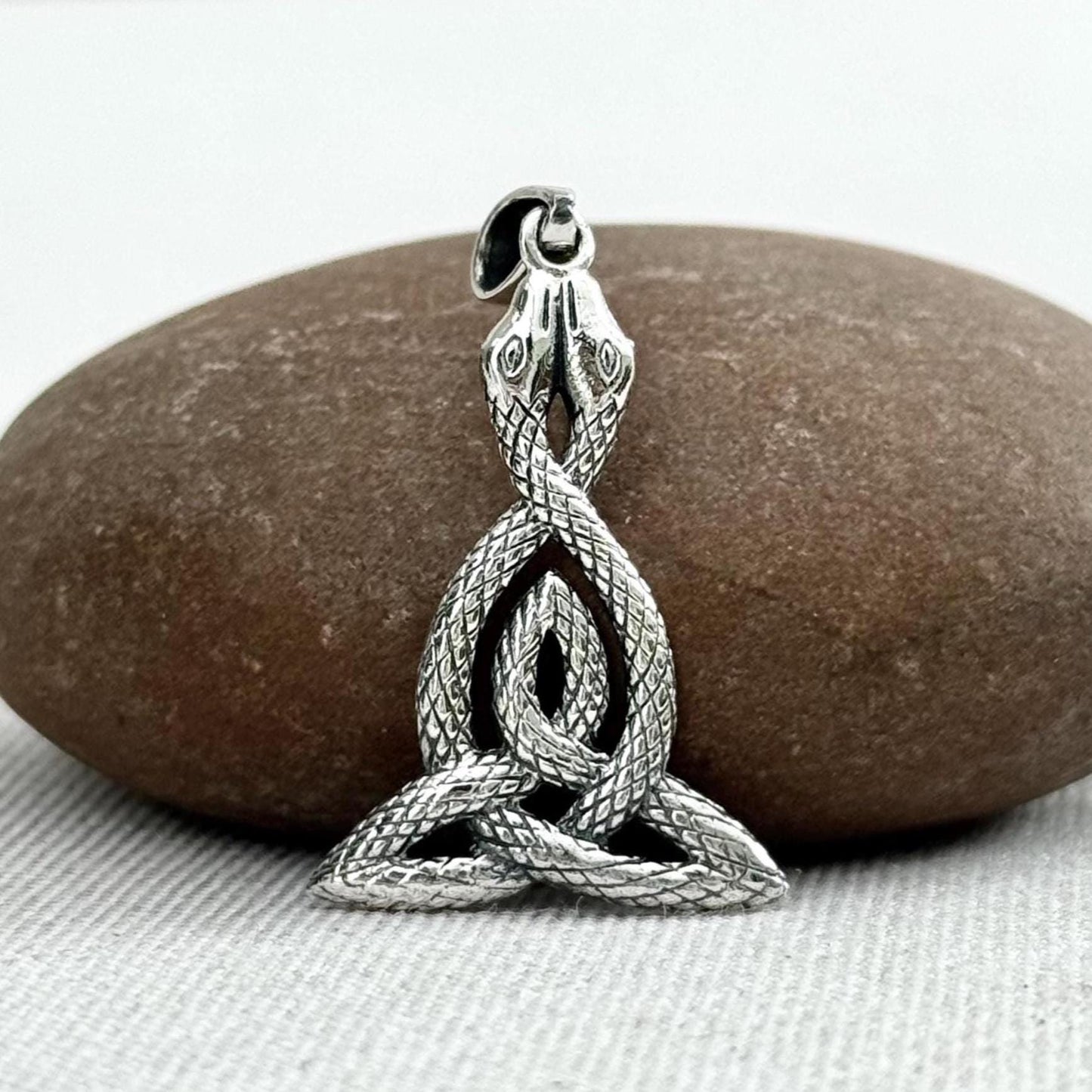 Triquetra Ouroboros Snake Viking Trinity Knot Pendant/Necklace