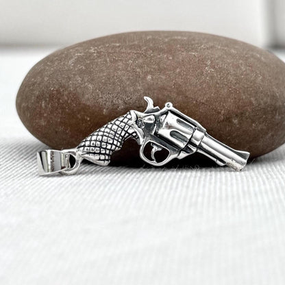 Pistol Revolver Gun Replica Firearm Pendant/Necklace