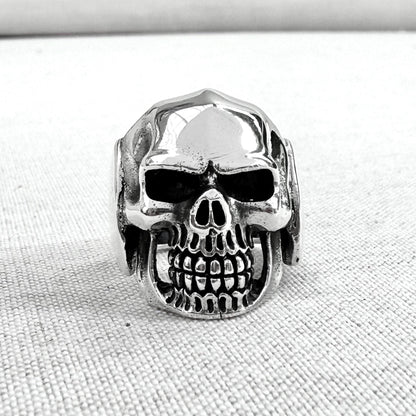 Skull Heavy Gothic Pirate Punk Biker Ring