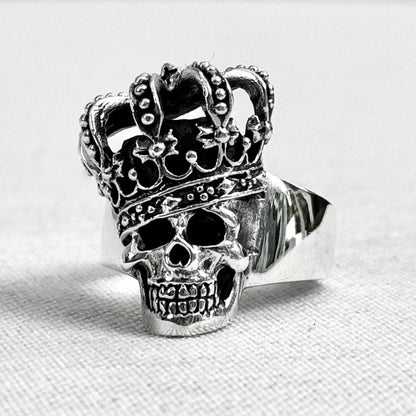 Skull Gothic Crown Punk Biker Skeleton Ring