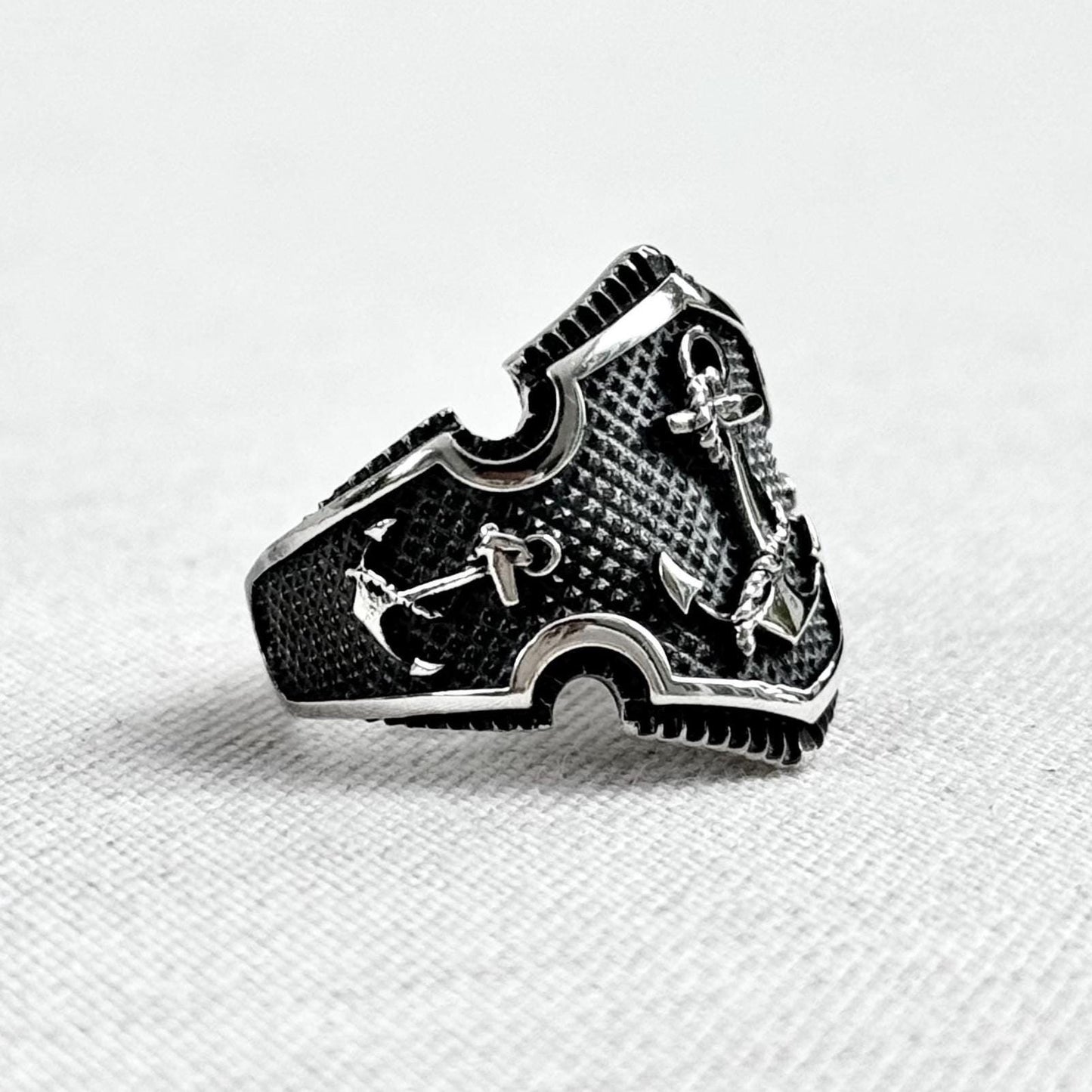 Anchor Punk Pirate Ship Sailor Ring