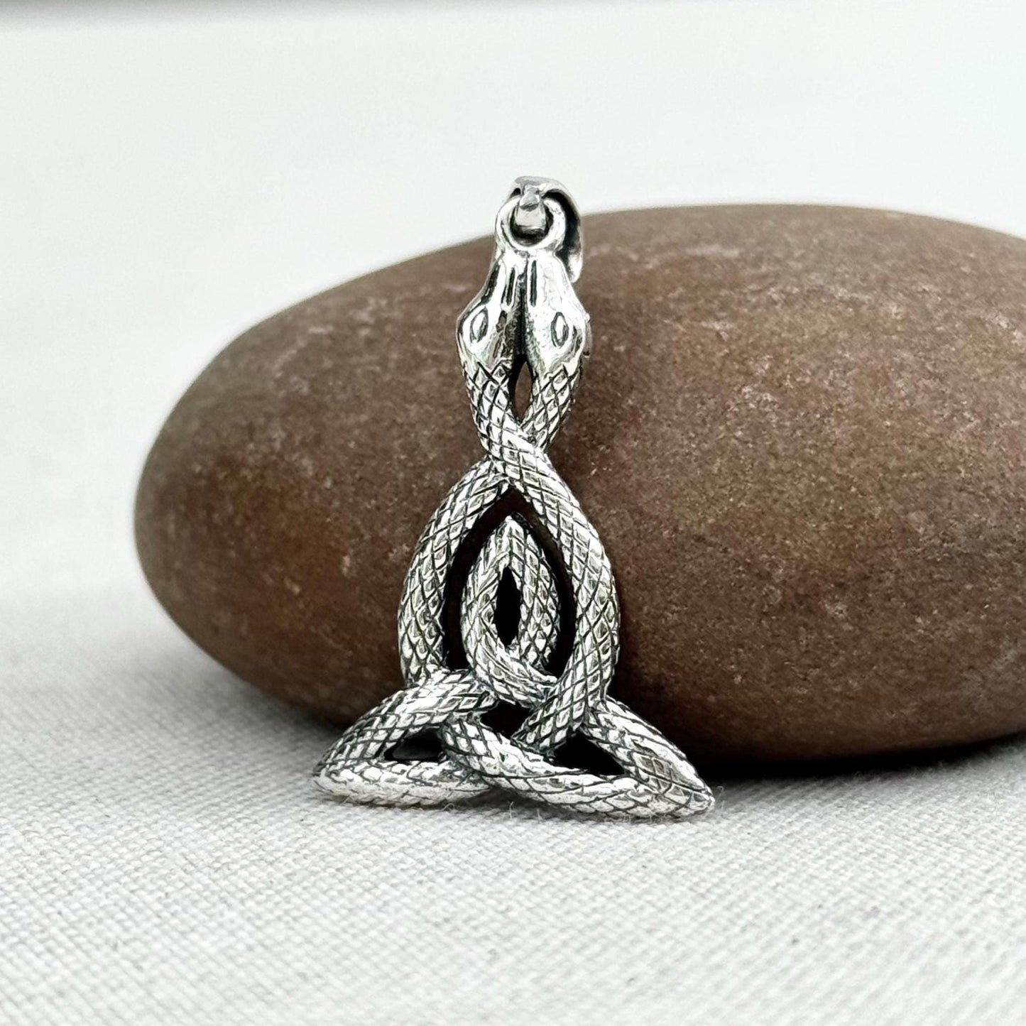 Triquetra Ouroboros Snake Viking Trinity Knot Pendant/Necklace