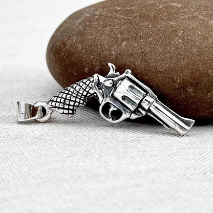 Pistol Revolver Gun Replica Firearm Pendant/Necklace