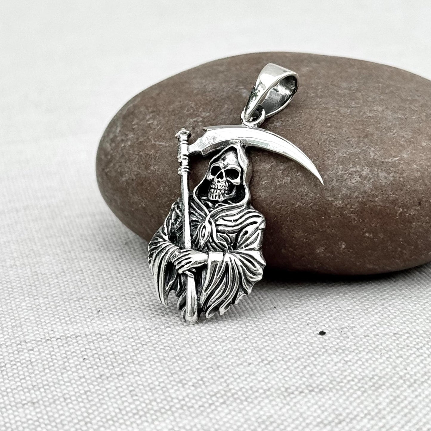 Grim Reaper Gothic Skull Pendant/Necklace