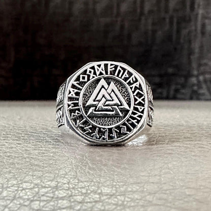 Valknut Viking Interlocked Triangles Rune Celtic Knot Ring