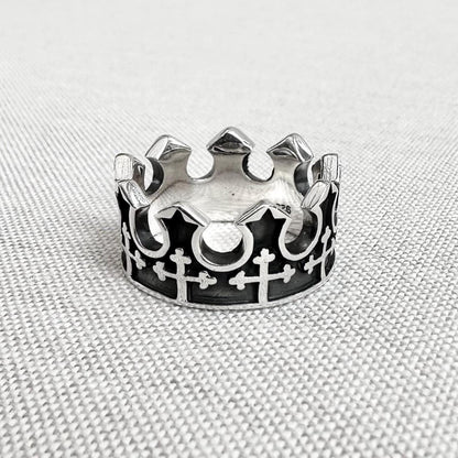 Prince's Crown Christian Jesus Cross Ring
