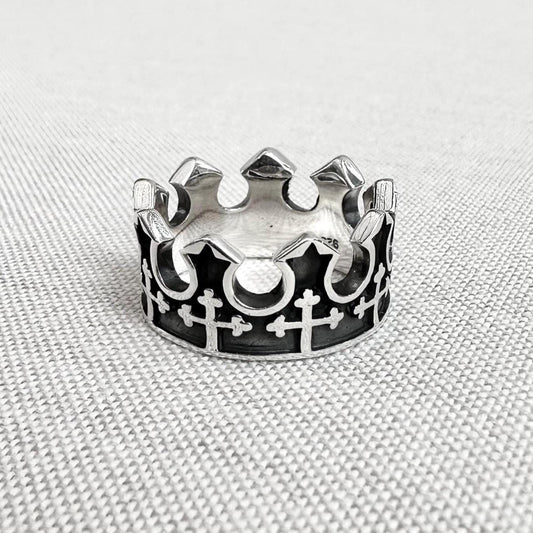 Prince's Crown Christian Jesus Cross Ring