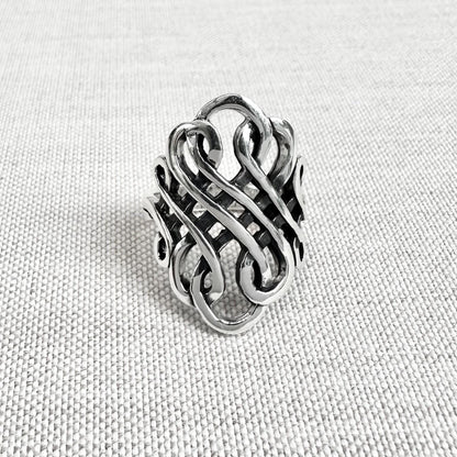 Infinity Spiral Wire Fashion Ring