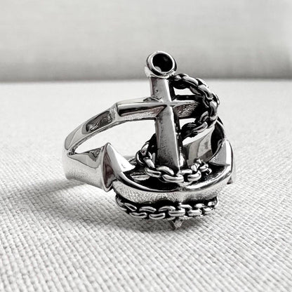 Anchor Pirate Ship Sailor Ring