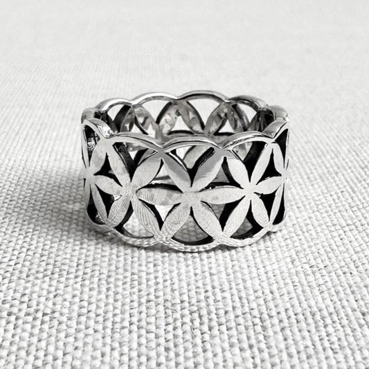 Flower of Life Celtic Sacred Ring