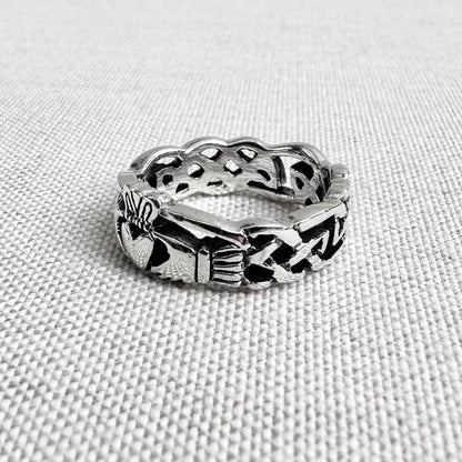Claddagh Celtic Irish Heritage Heart Ring