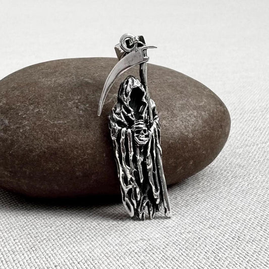 Grim Reaper Gothic Skull Skeleton Pendant/Necklace