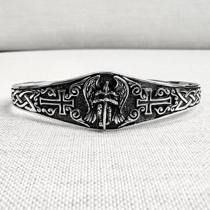 Saint Michael Christian Guardian Archangel Cuff Bracelet