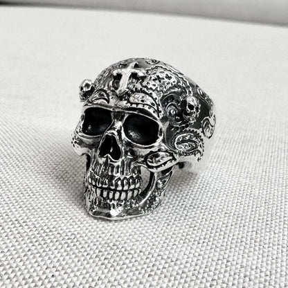 Big Skull Gothic Punk Biker Skeleton Ring