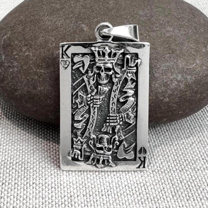 King Of Hearts Skull Cards Pendant/Necklace