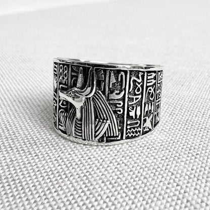 Anubis Egyptian God Deity Ring