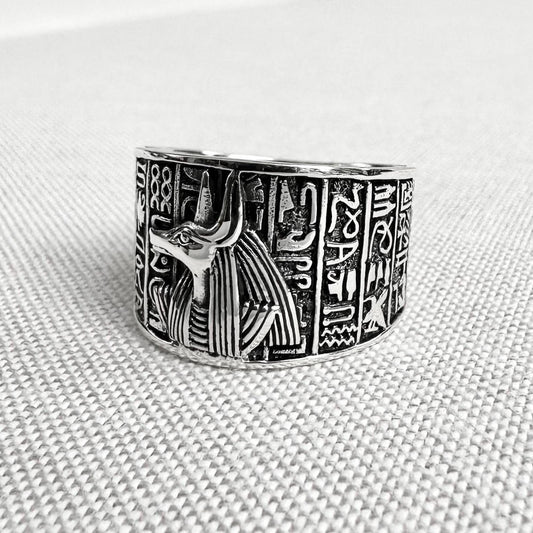 Anubis Egyptian God Deity Ring