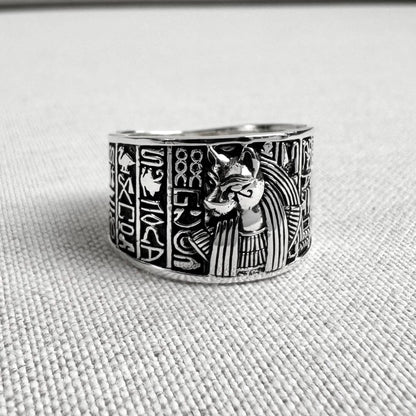 Bastet Egyptian Goddess Cat Ring
