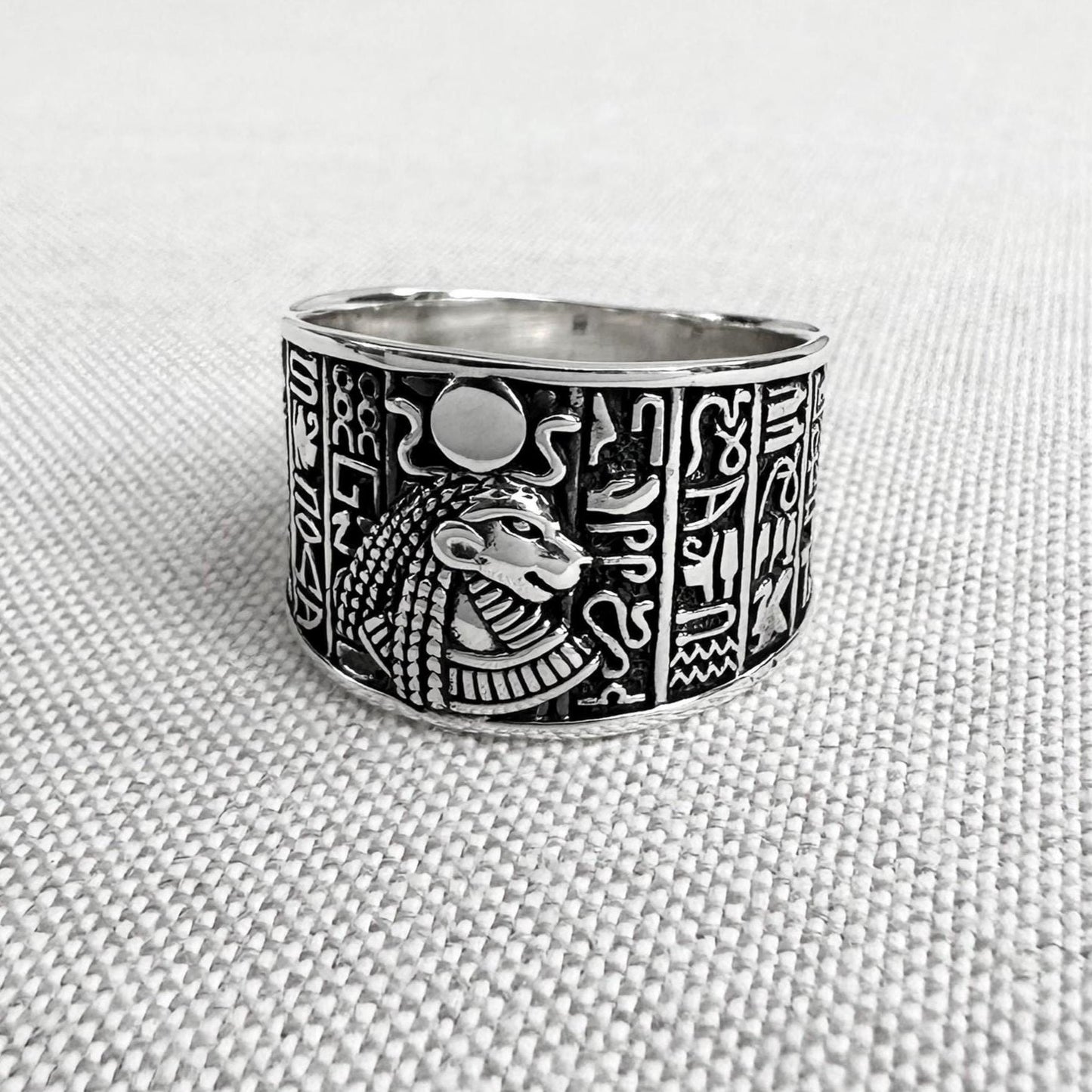 Sekhmet Egyptian Goddess Lion Deity Ring