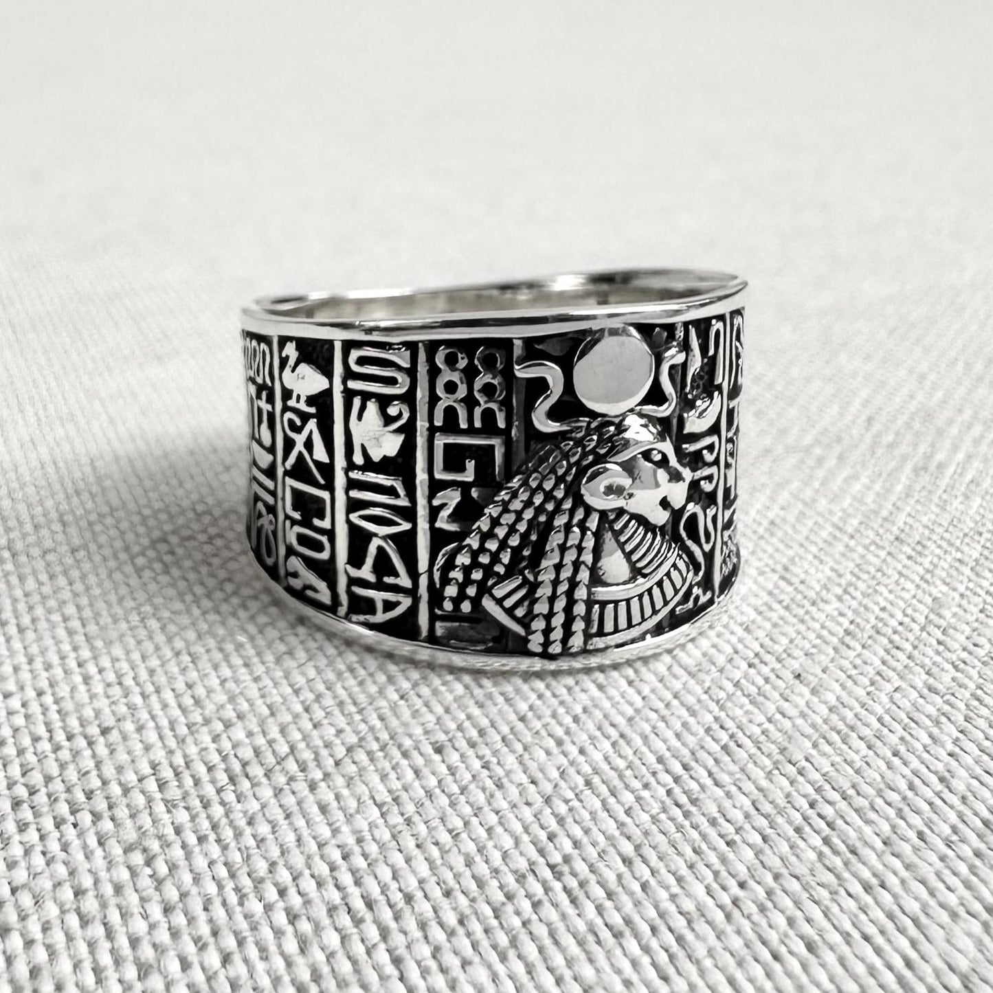 Sekhmet Egyptian Goddess Lion Deity Ring