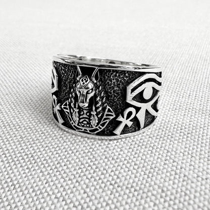Anubis Egyptian God Deity Ring