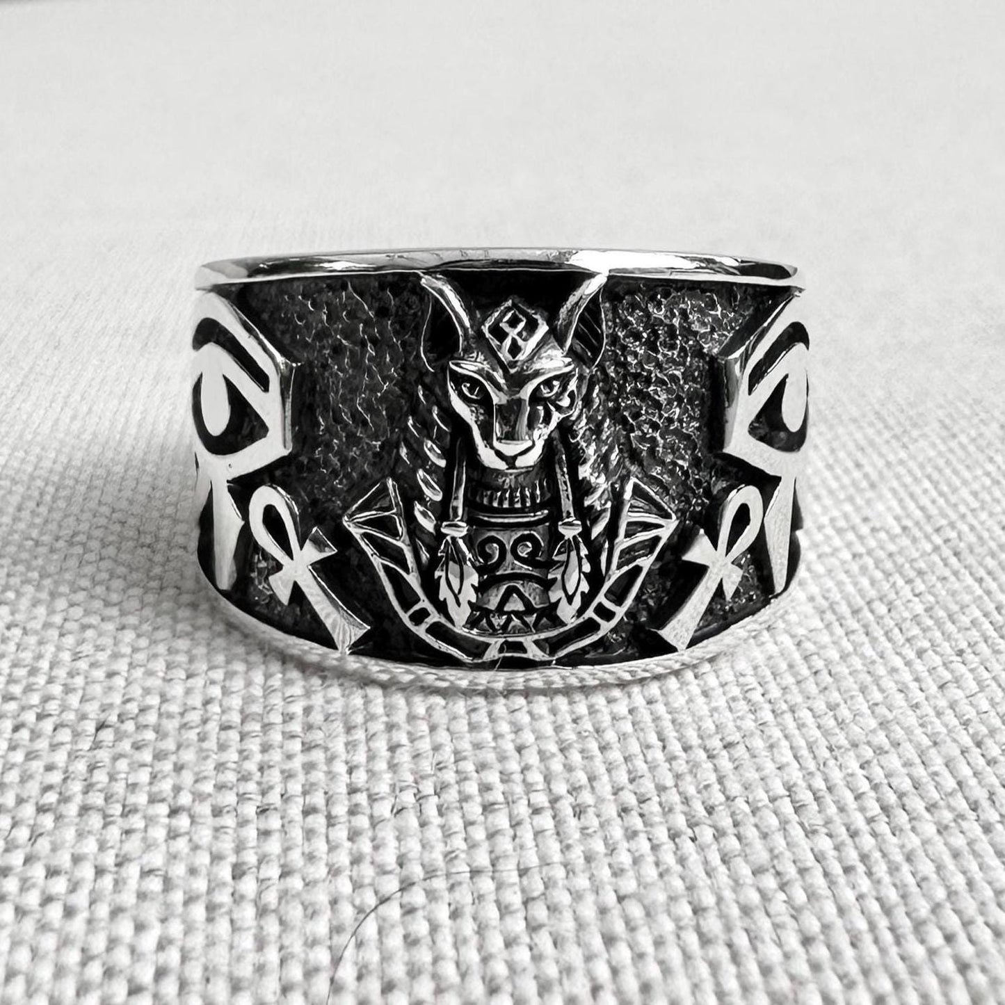 Bastet Egyptian Goddess Cat Ring