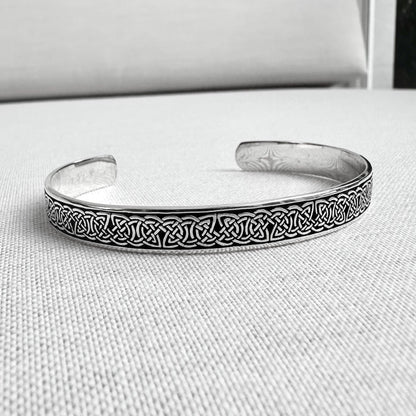Celtic Infinity Knot Endless Viking Cuff Bracelet