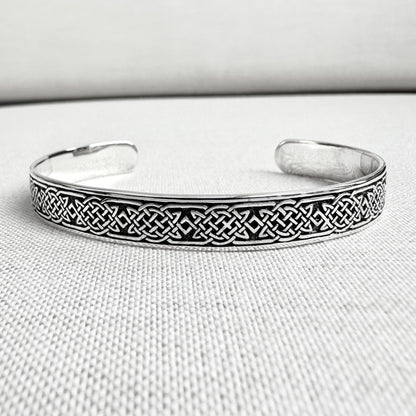 Celtic Infinity Knot Endless Irish Viking Cuff Bracelet