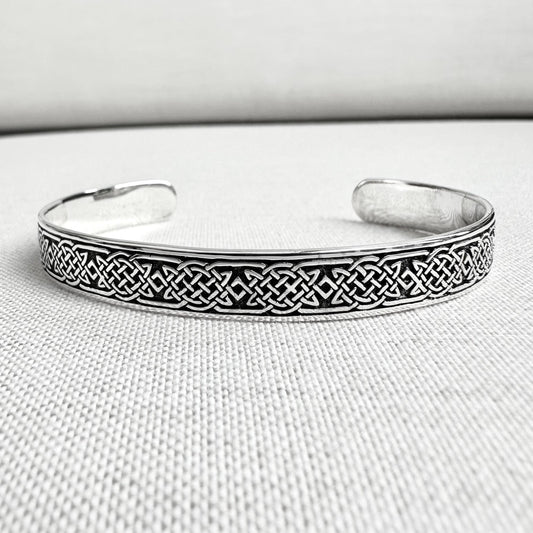 Celtic Infinity Knot Endless Irish Viking Cuff Bracelet